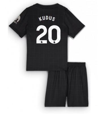 Tottenham Hotspur Mohammed Kudus #20 Dětské Venkovní Dres 2025-26 Krátký Rukáv (+ trenýrky)